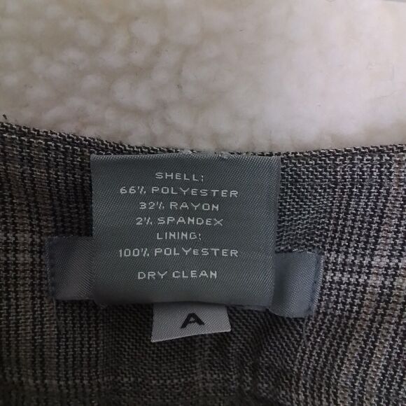 Ann Taylor Womens Pants Gray Plaid Career Slacks sz 6 Curvy Mid Rise Boot Cut - Picture 10 of 11